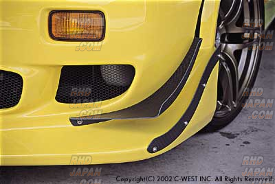 C-West N1 Front Bumper Type 2 Canard Set Carbon Fiber - Skyline GT-R BNR34