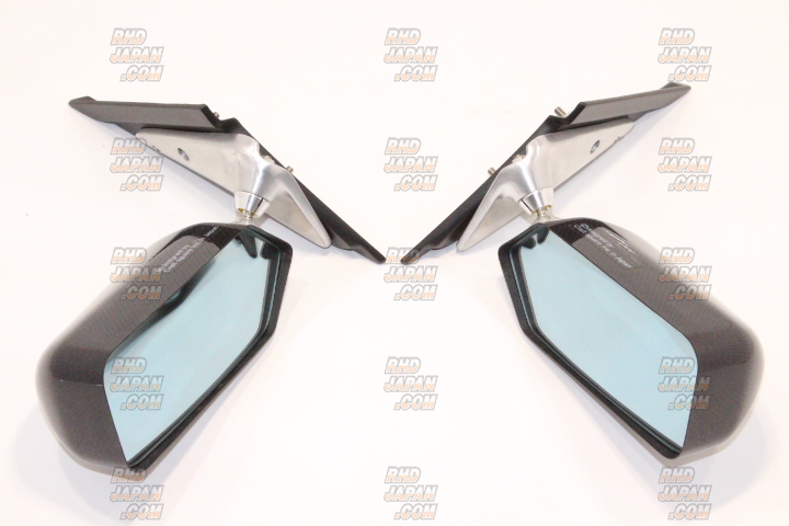 Craft Square Touring Competition Mirrors TCA-F With Blue Lens And Attachment Plate - BNR32