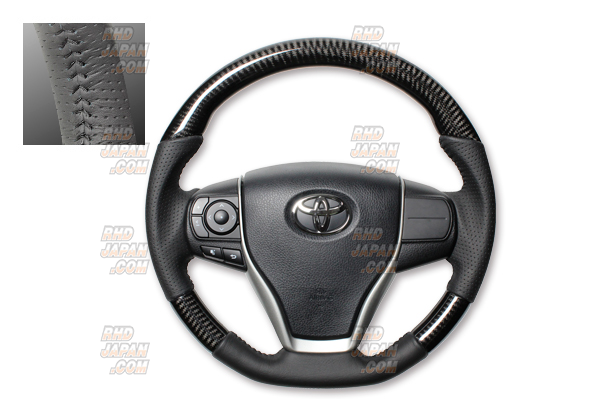 その他 Daryan Real Original Series Steering Wheel D-Shape Black Carbon Black