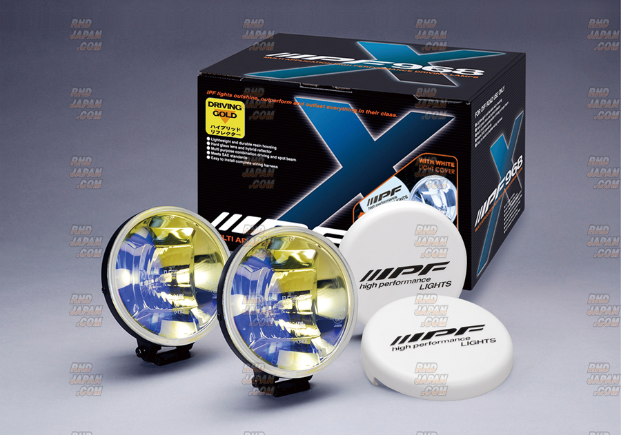 IPF 968 Hybrid Reflector Off-Road Driving Light Kit - Gold Lens