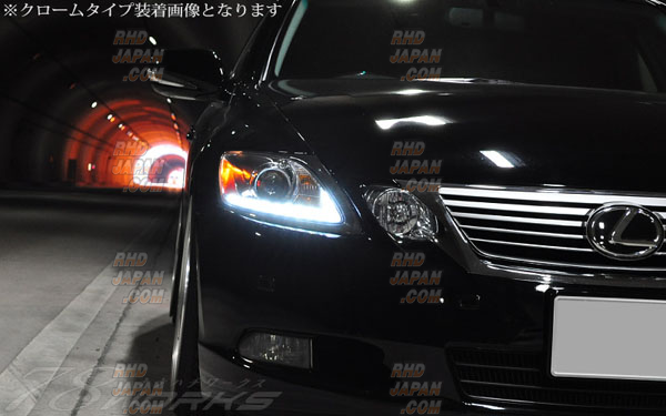 78 Works L Line Headlight Set Black - GS350 GS430 GS450h GS460