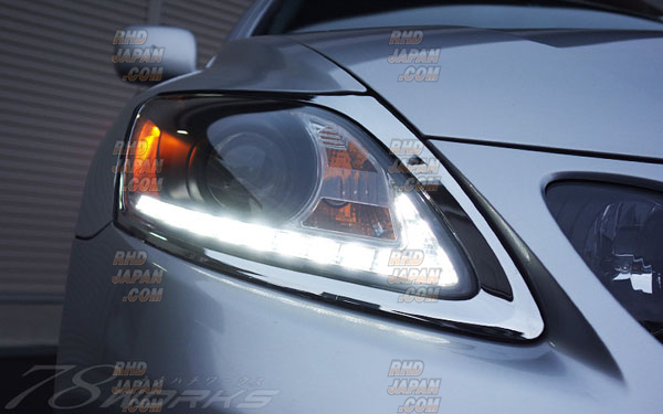78 Works L Line Headlight Set Black - GS350 GS430 GS450h GS460