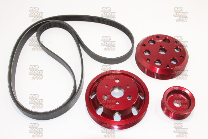 Toda Racing Light Weight Front Pulley Kit with A/C Black - S2000 AP1 AP2