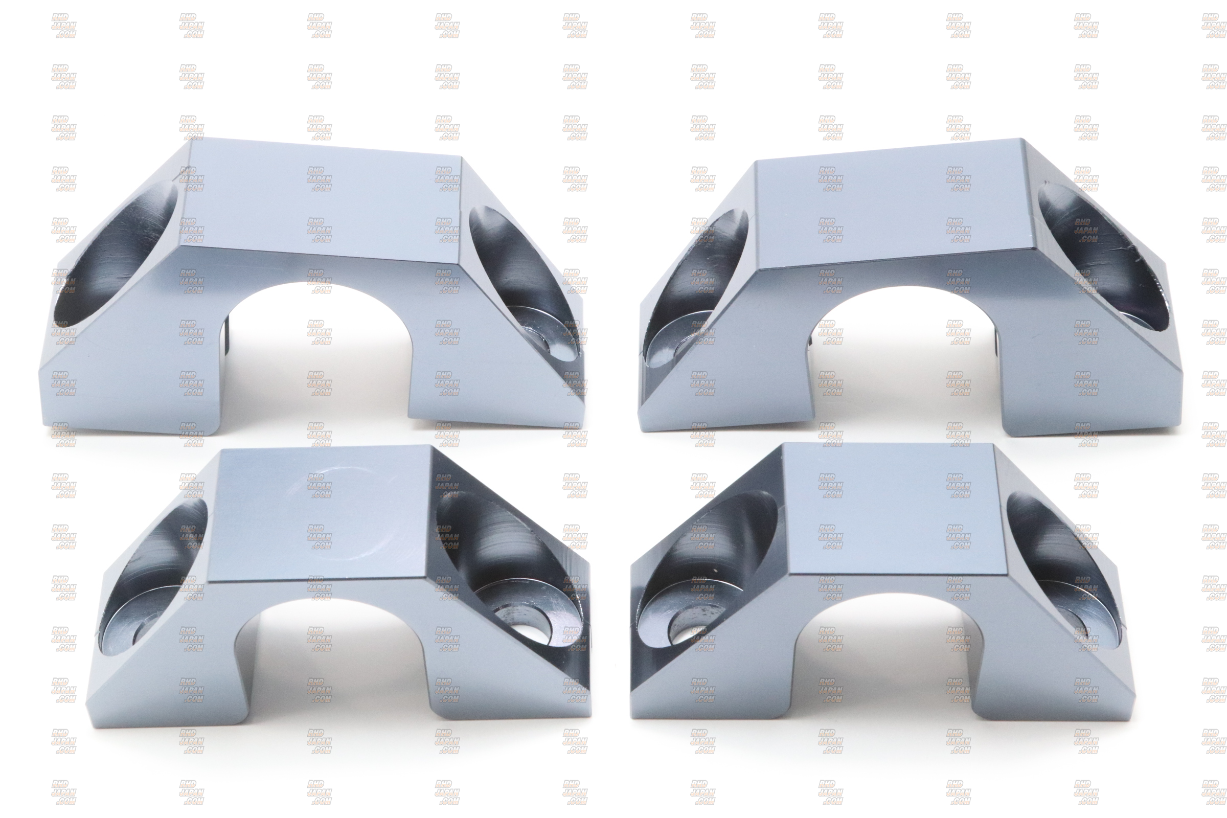 RX7 FC3S パワステ ローマウントステー Super Now Front and Rear Stabilizer Bracket Set Gunmetal - FC3S