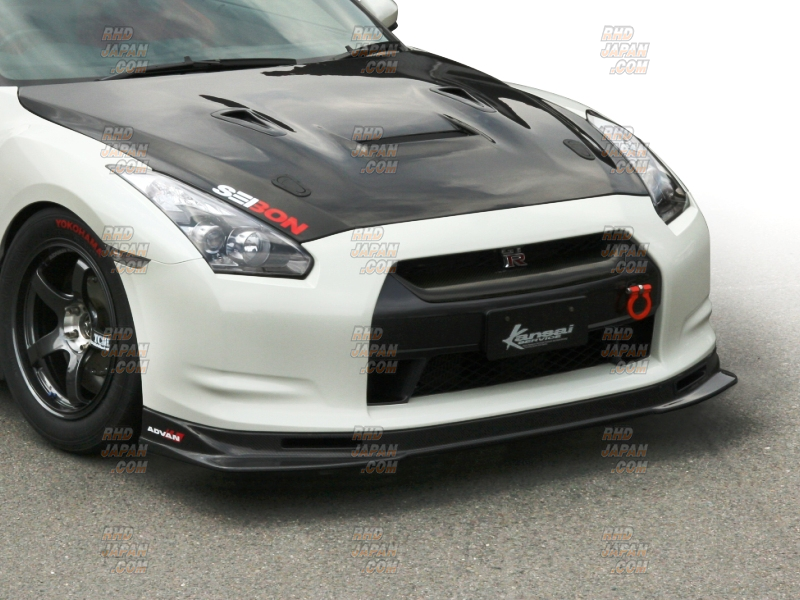 Kansai Service Carbon Front Lip - GT-R R35 MY07~10 - RHDJapan