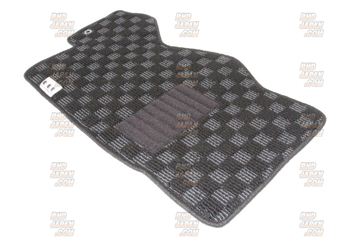 クラブ MAT G-Corporation Checkered Floor Mat Set Black x Gray - A31 - RHDJapan