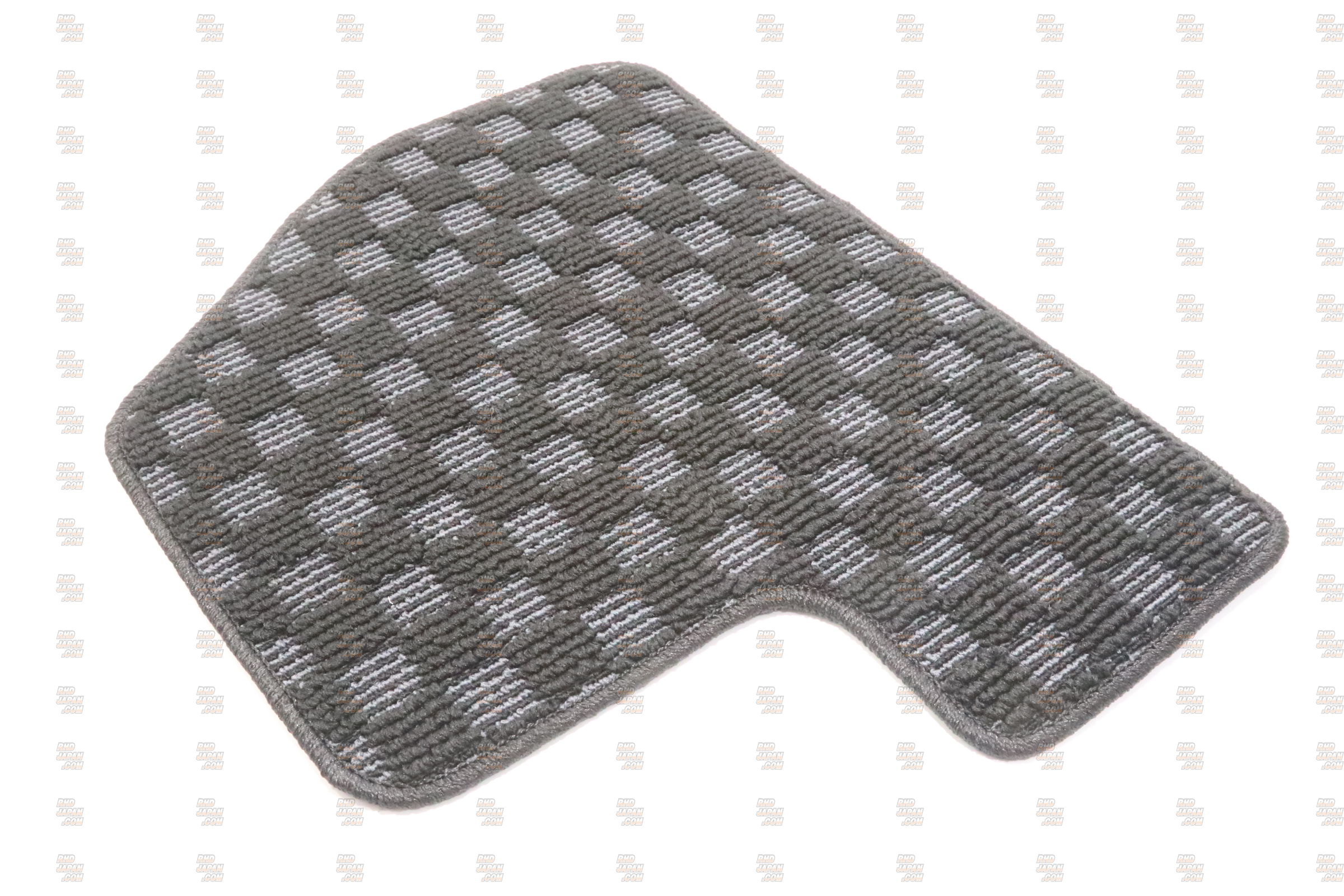 G-Corporation Checkered Floor Mat Set Black x Gray - RPS13 KRPS13