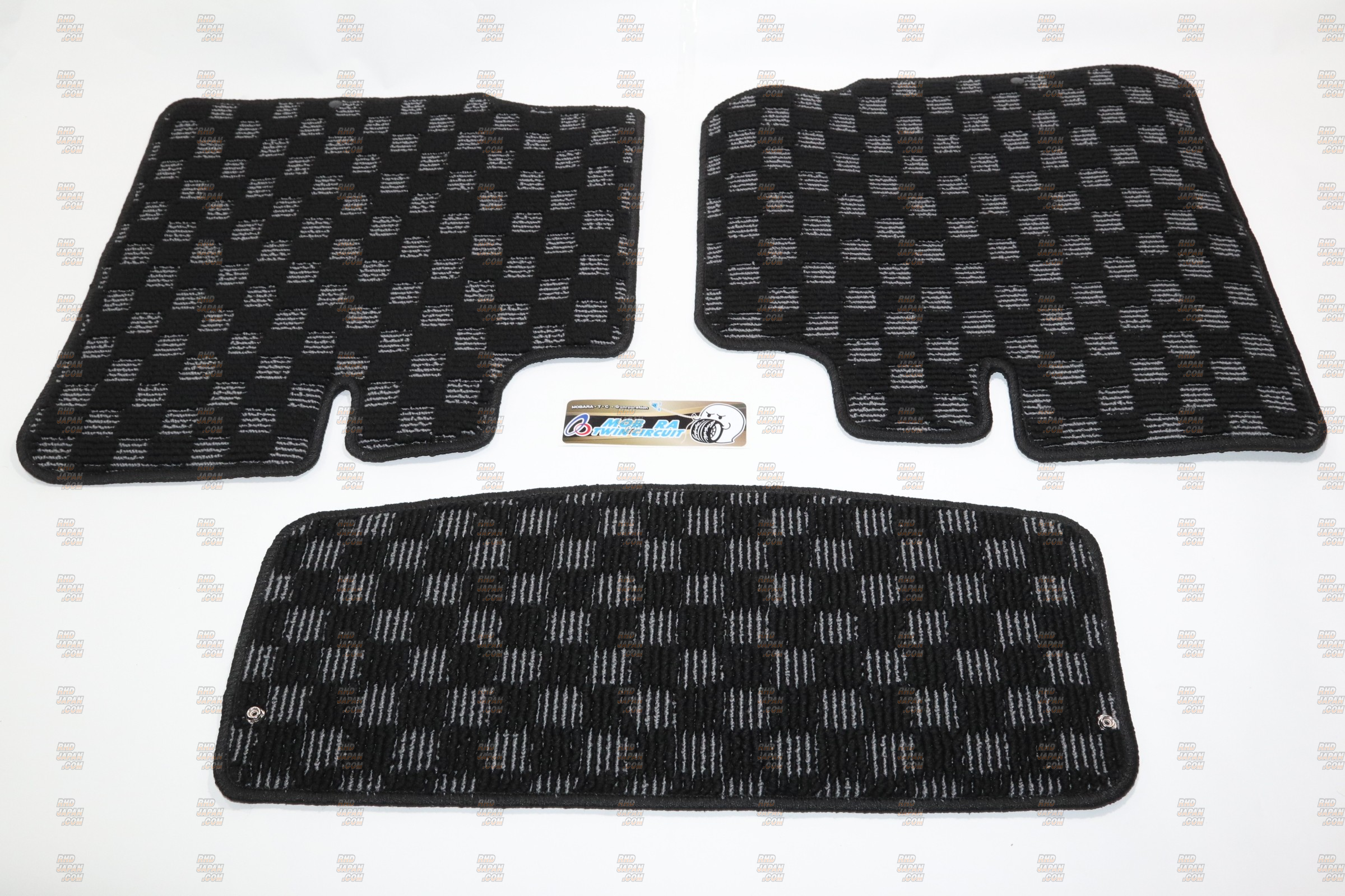 G-Corporation Checkered Floor Mat Set Black x Light Gray - Chaser