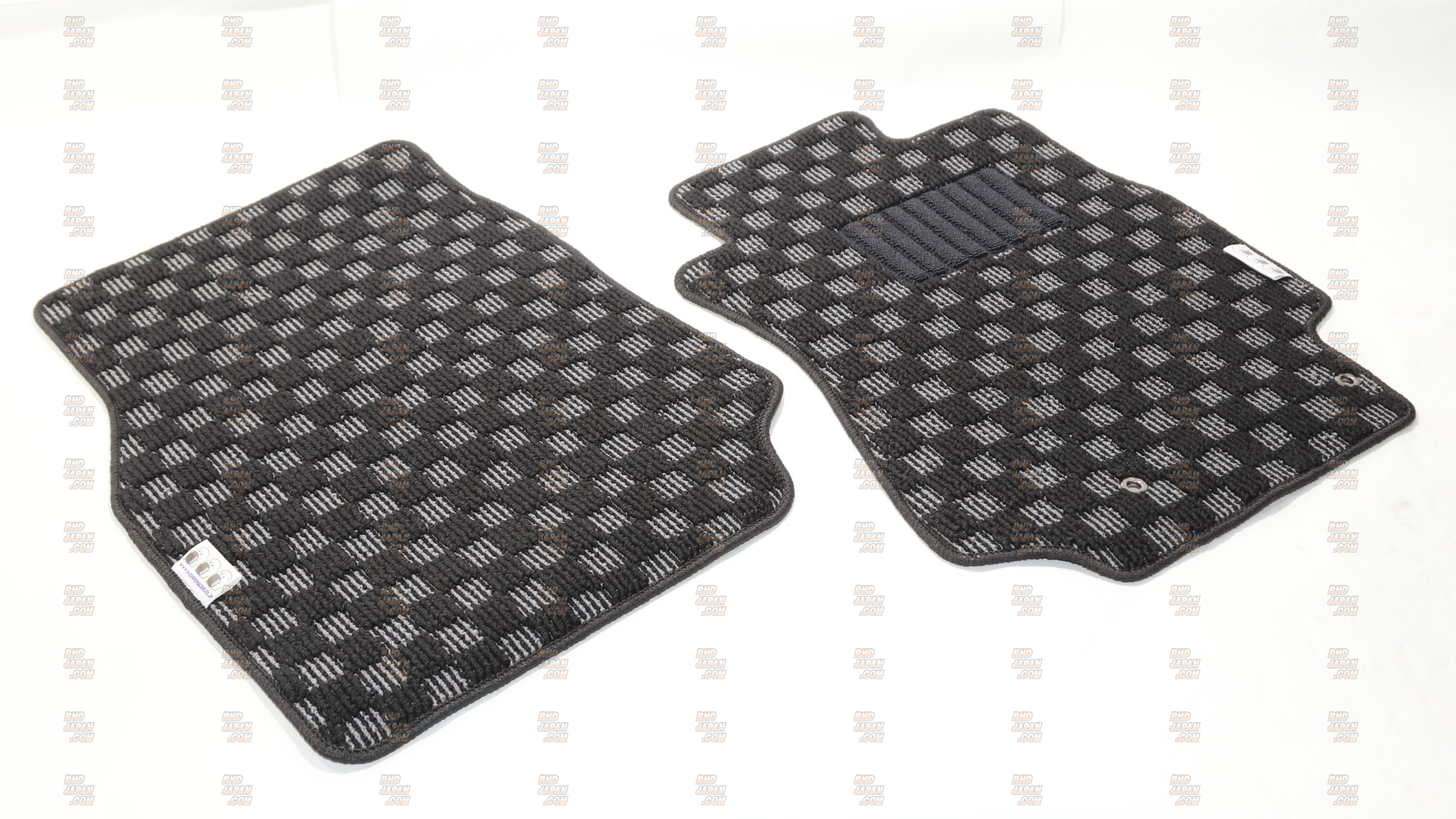 G-Corporation Checkered Floor Mat Set Black x Light Gray - ZZW30 Zenki