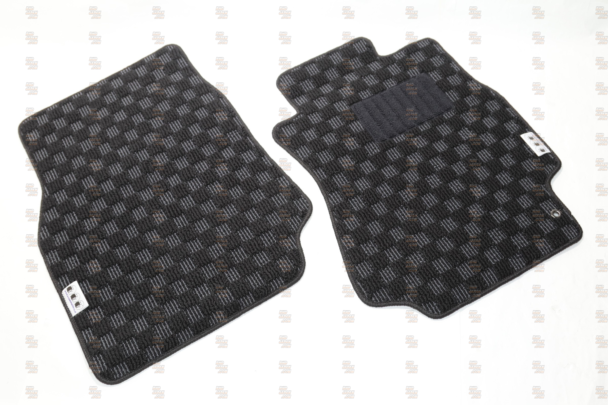 G-Corporation Checkered Floor Mat Set Black x Gray - Chaser JZX10