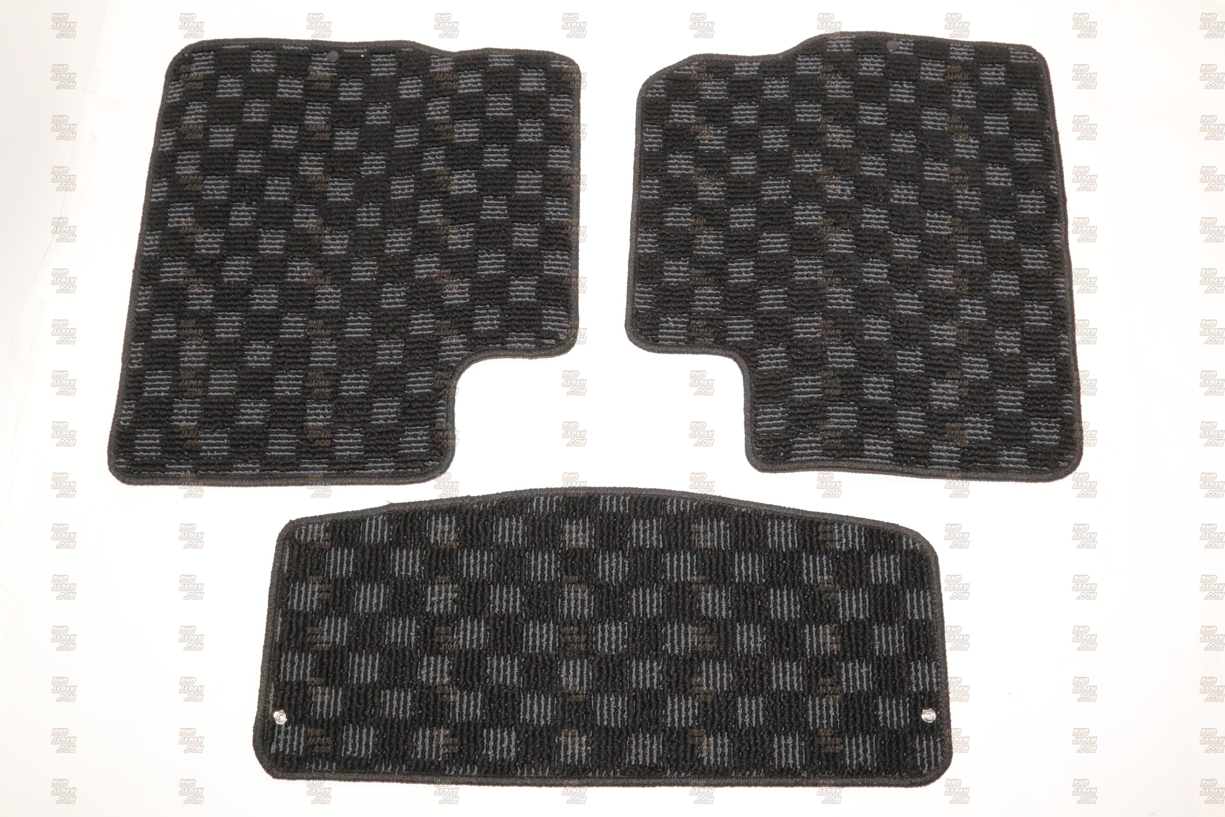 G-Corporation Checkered Floor Mat Set Black x Gray - JZZ30 JZZ31