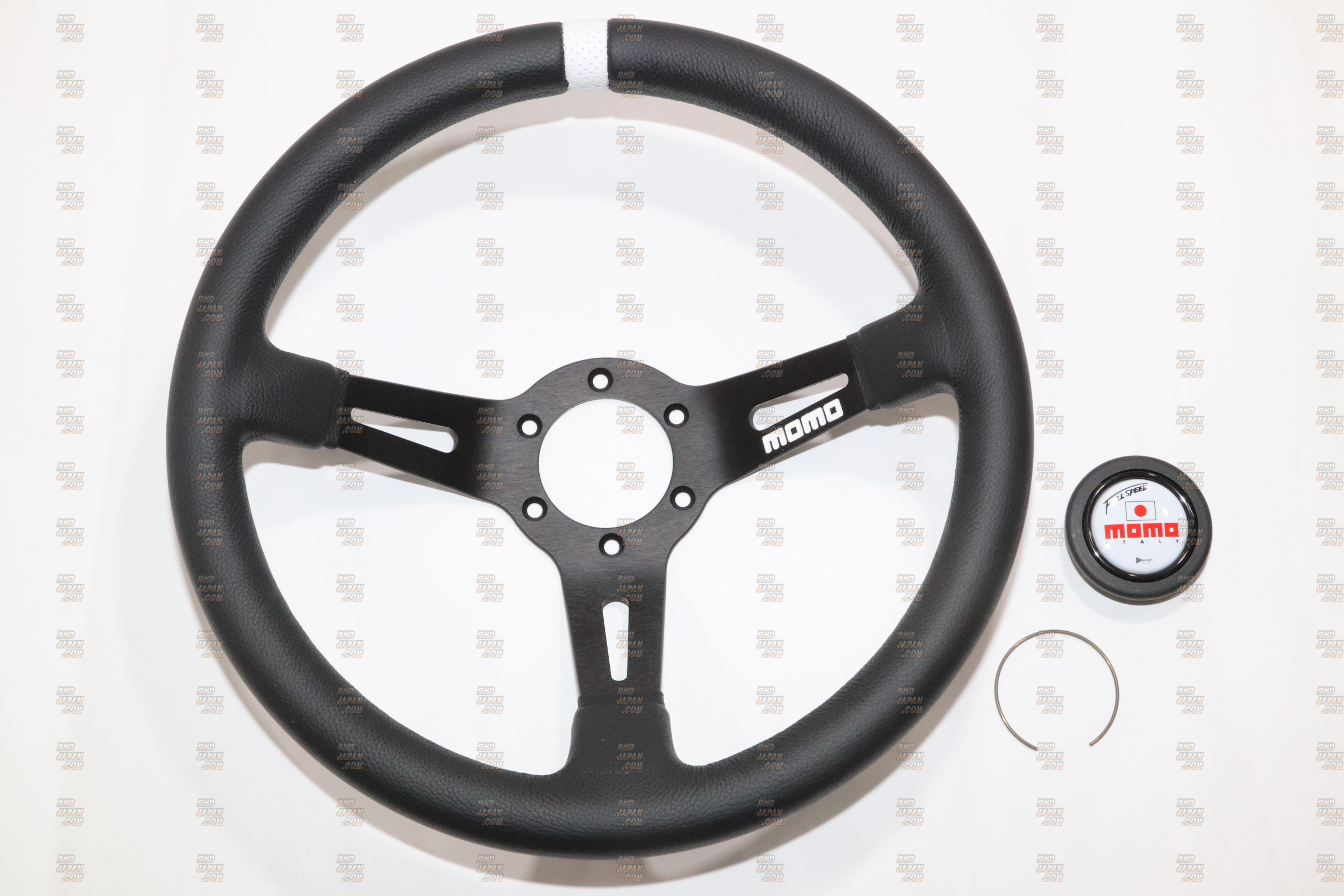 M*o様 MOMO FULL SPEED 328 DEEP MOMO/steering wheel/FULL SPEED/328mm/DEEP 90mm/leather/Japan