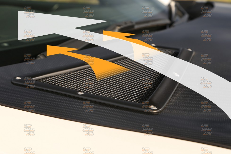 Pro Composite Hybrid Cooling Bonnet with Outlet Duct Dry Carbon