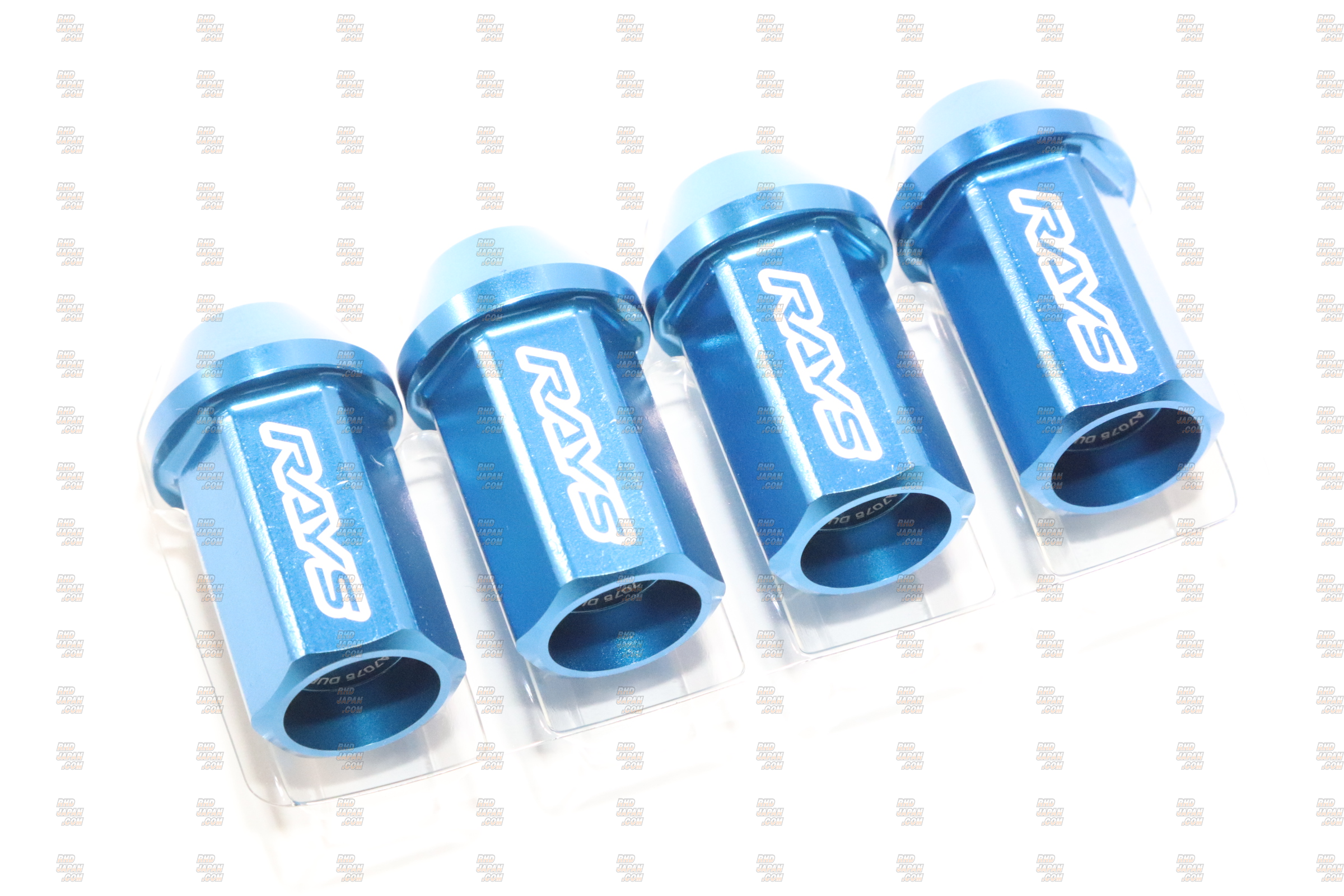 Rays L42 Dura-Nuts Straight Lug Nut 4pc - M12 X 1.5 Blue - RHDJapan