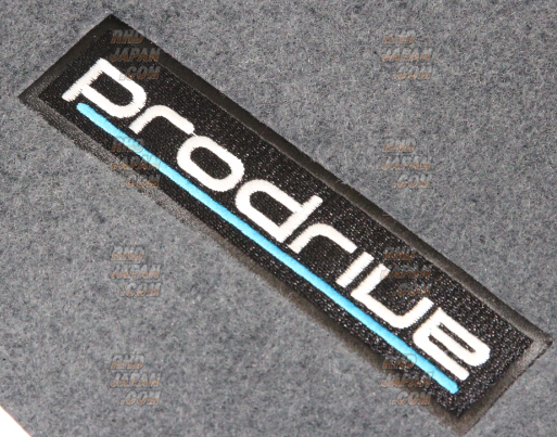 P2M Dark Grey Checkered Flag Race Carpet Floor Mats (Rear Set) For Silvia 240sx S14