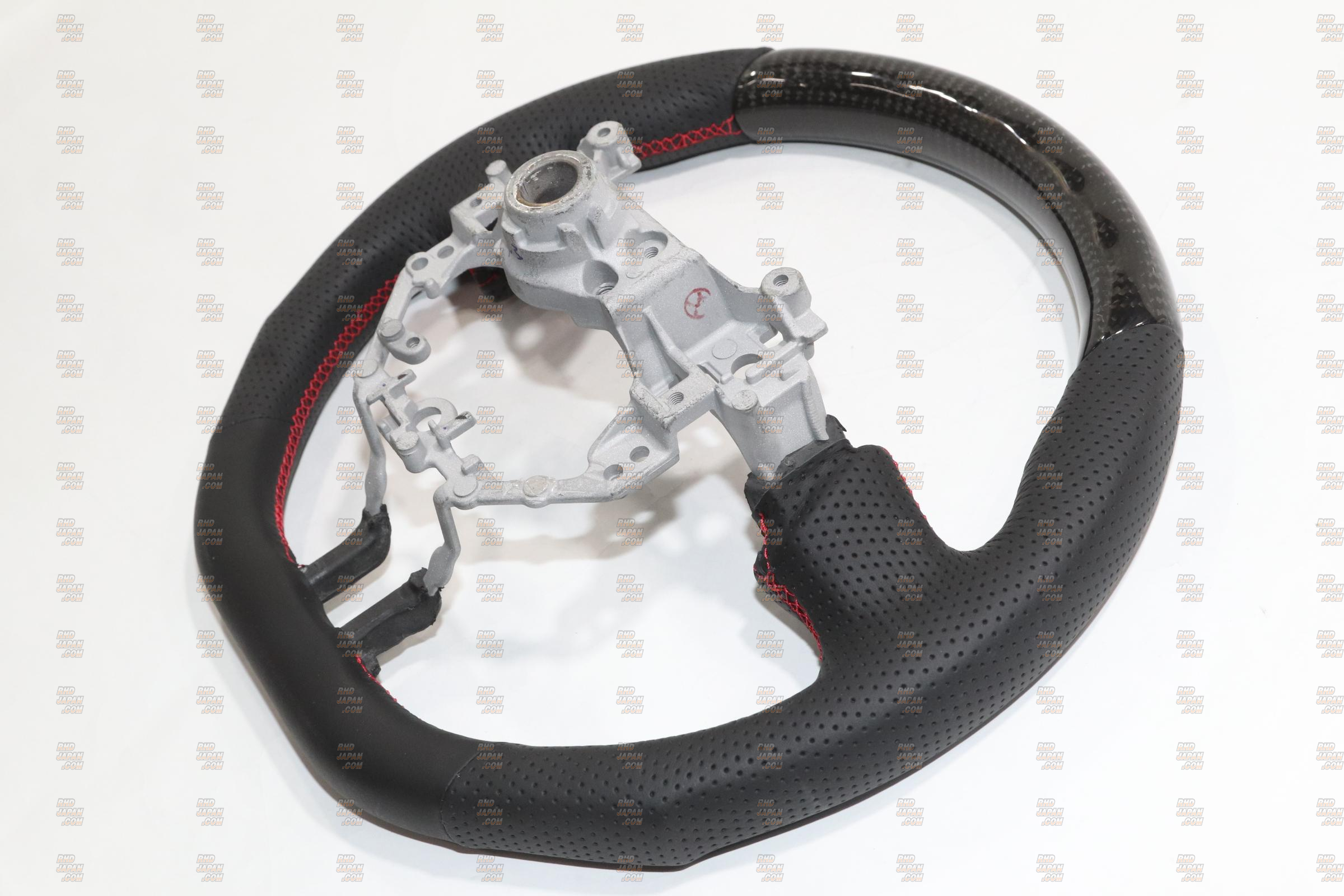 DAMD Sports Steering Wheel Black Carbon Red Stitch SS358-Z - BRZ