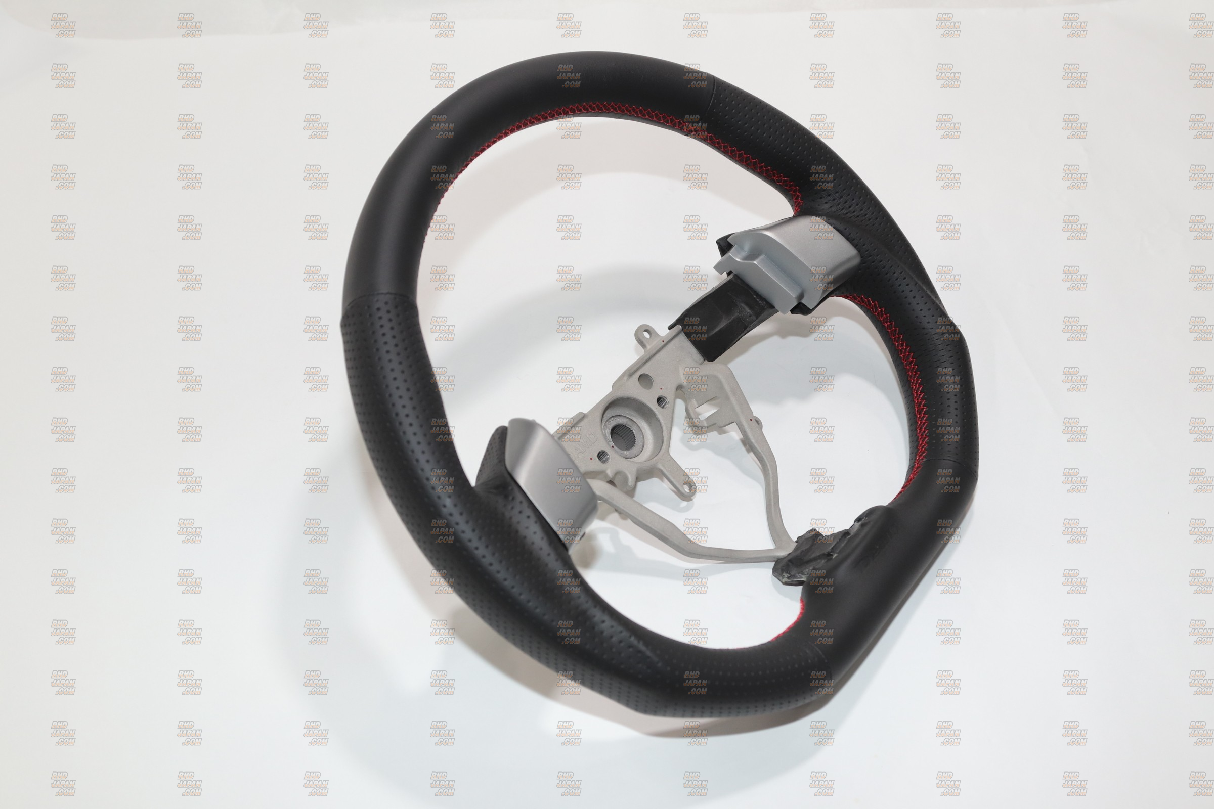 DAMD Sports Steering Wheel Black Leather Red Stitch SS358-D(F