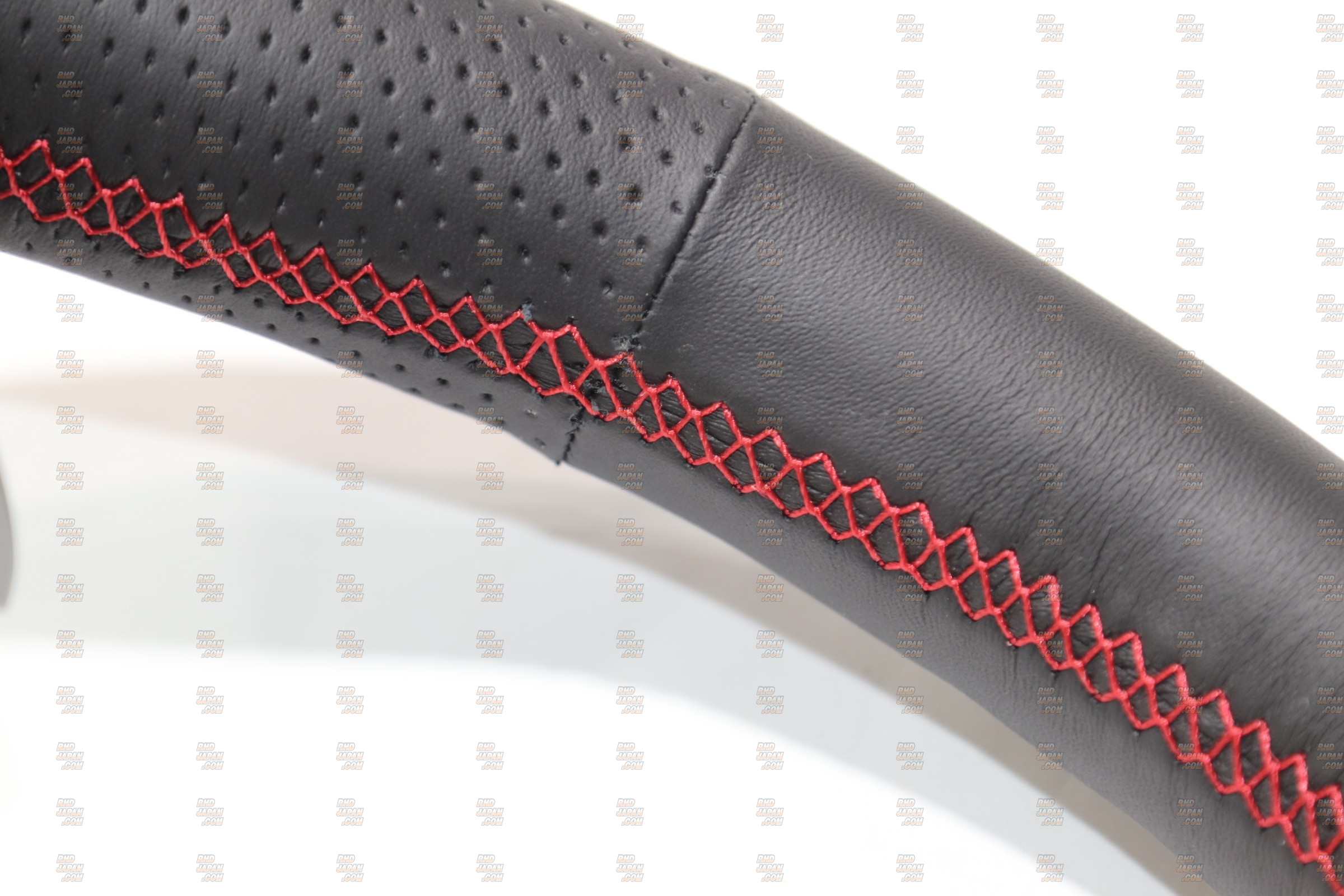DAMD Sports Steering Wheel Black Leather Red Stitch SS358-D(F