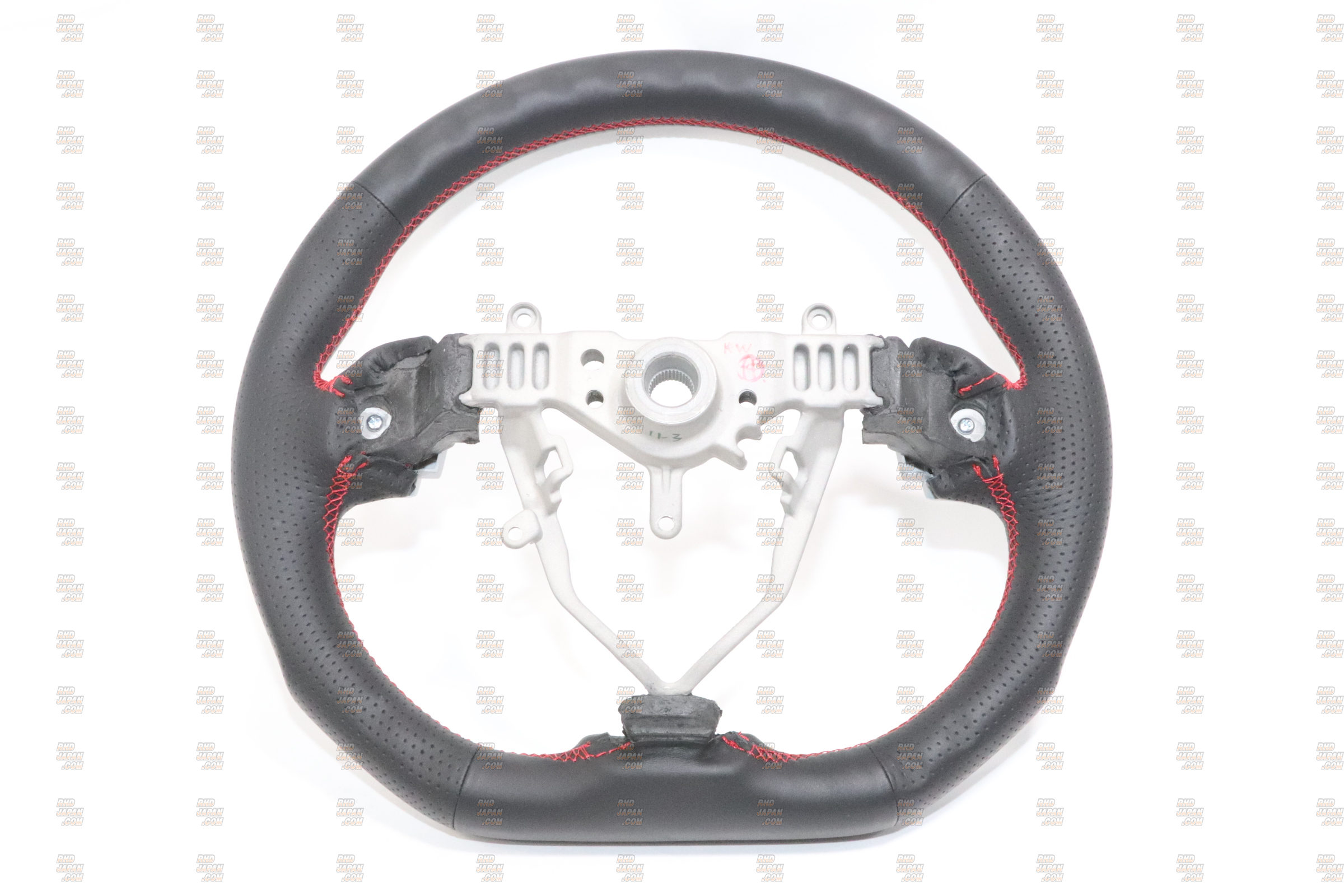 DAMD Sports Steering Wheel Black Leather Red Stitch SS358-D(F