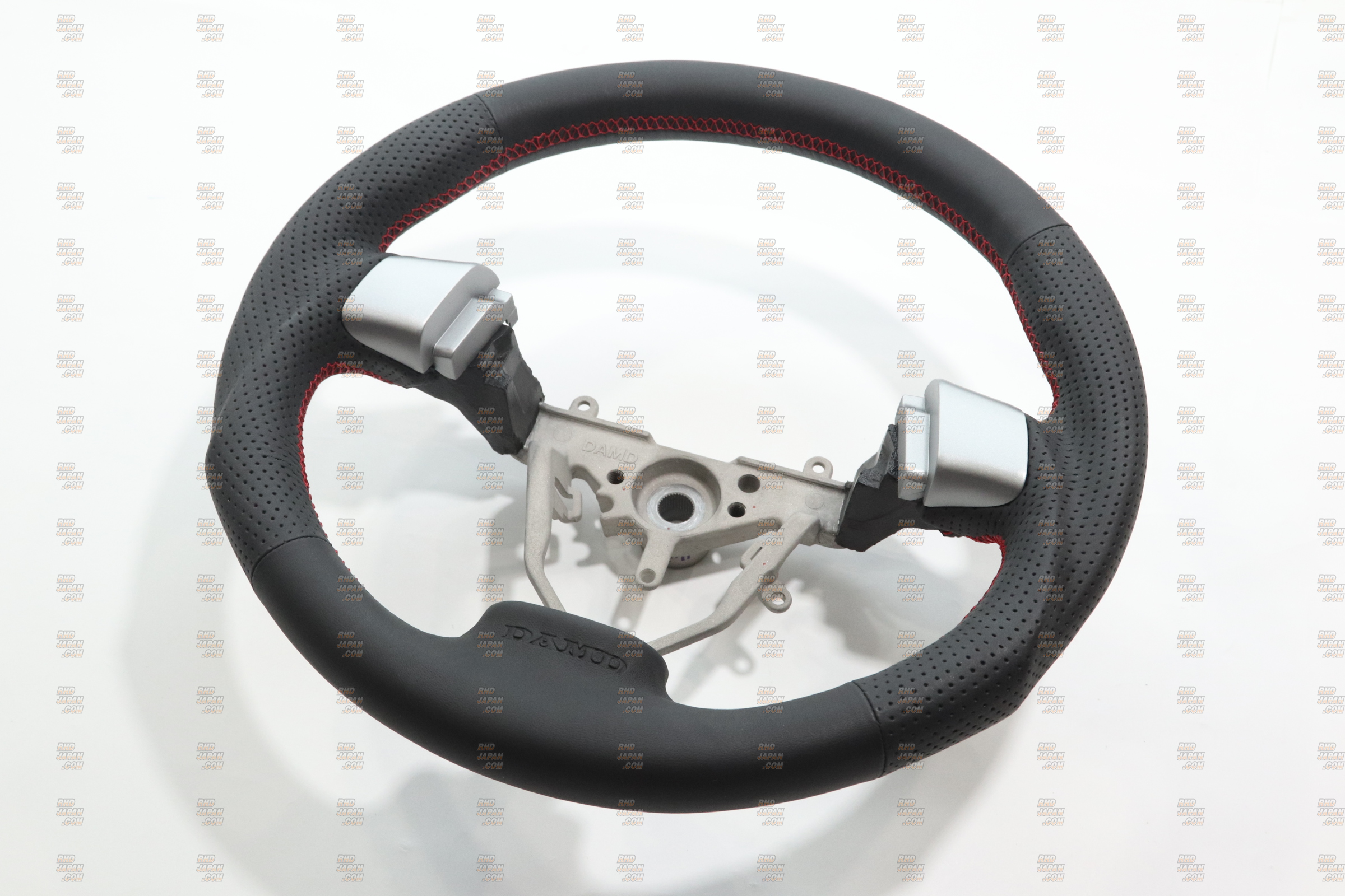 DAMD Sports Steering Wheel Black Leather Red Stitch SS358-S(F