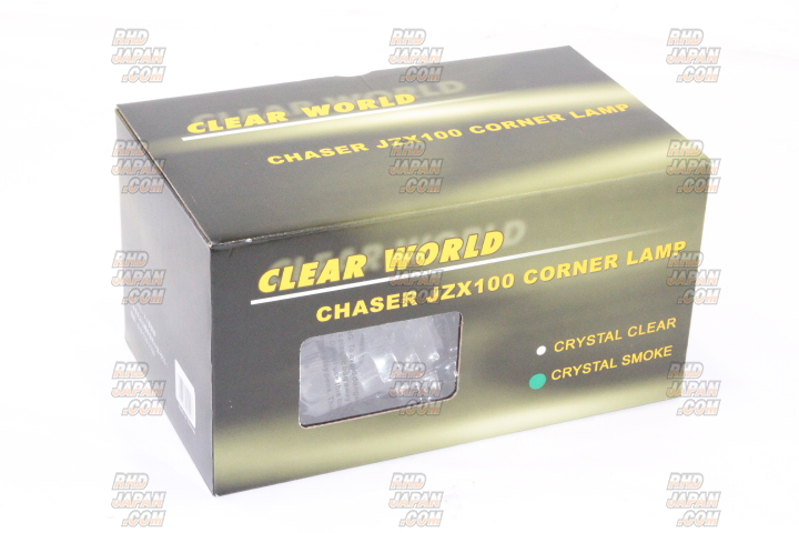 Clear World Front Crystal Corner Lamp Set Smoked - JZX100 Chaser