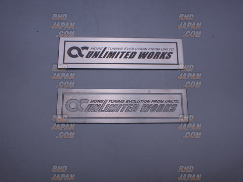 Unlimited Works Original Logo Plate Emblem - Stainless Steel