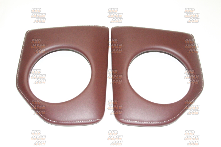 Grazio & Co Door Speaker Pad Set Bordeaux Exclusive Leather Interior - BRZ ZC6 86 ZN6