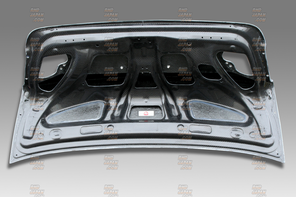 M&M Honda Aero Ducktail Trunk Lid Type 4 Full Twill Carbon Fiber With Out Holes - Civic Type-R FD2