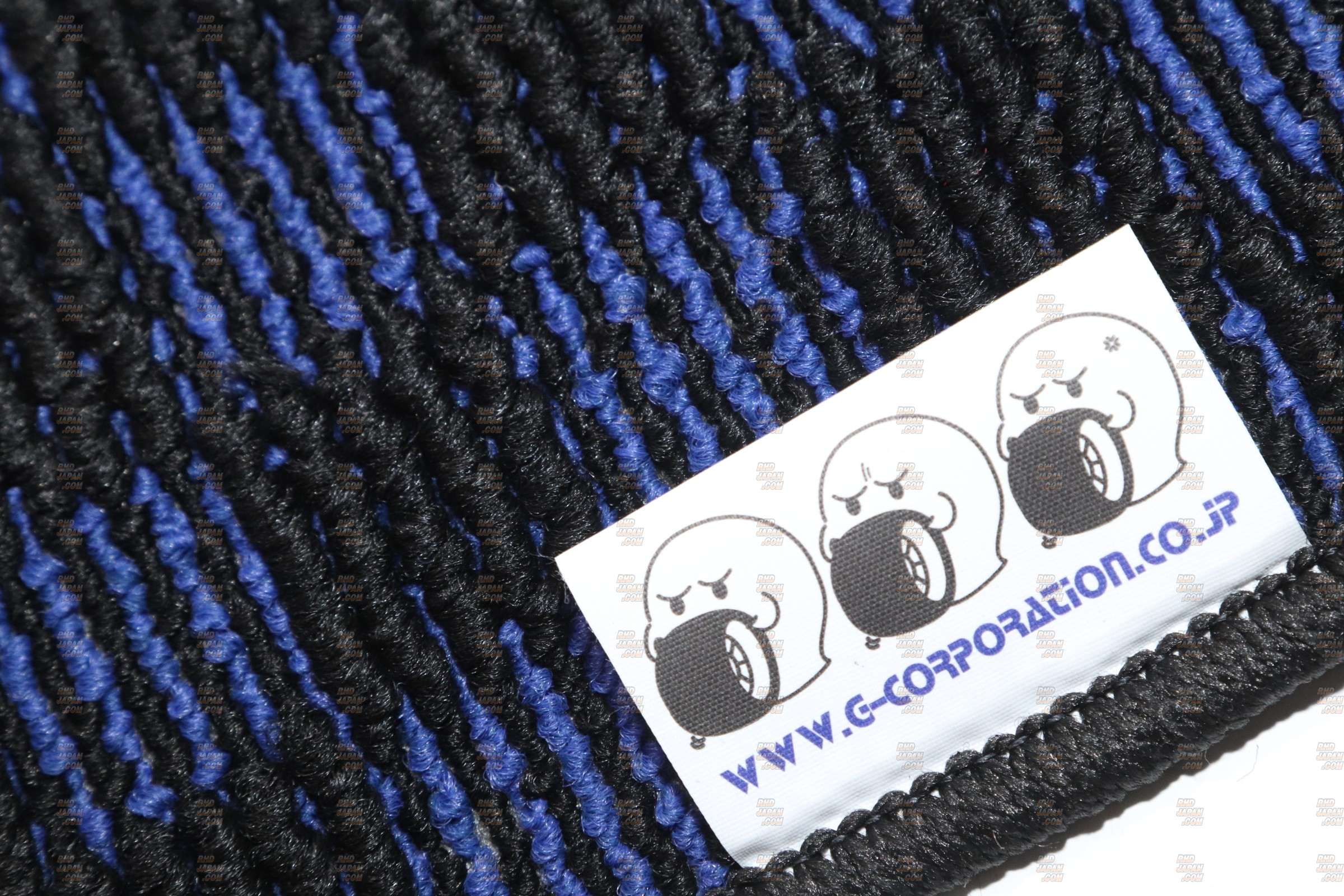 G-Corporation Checkered Floor Mat Set Black x Blue - ER34 HR34 Sedan