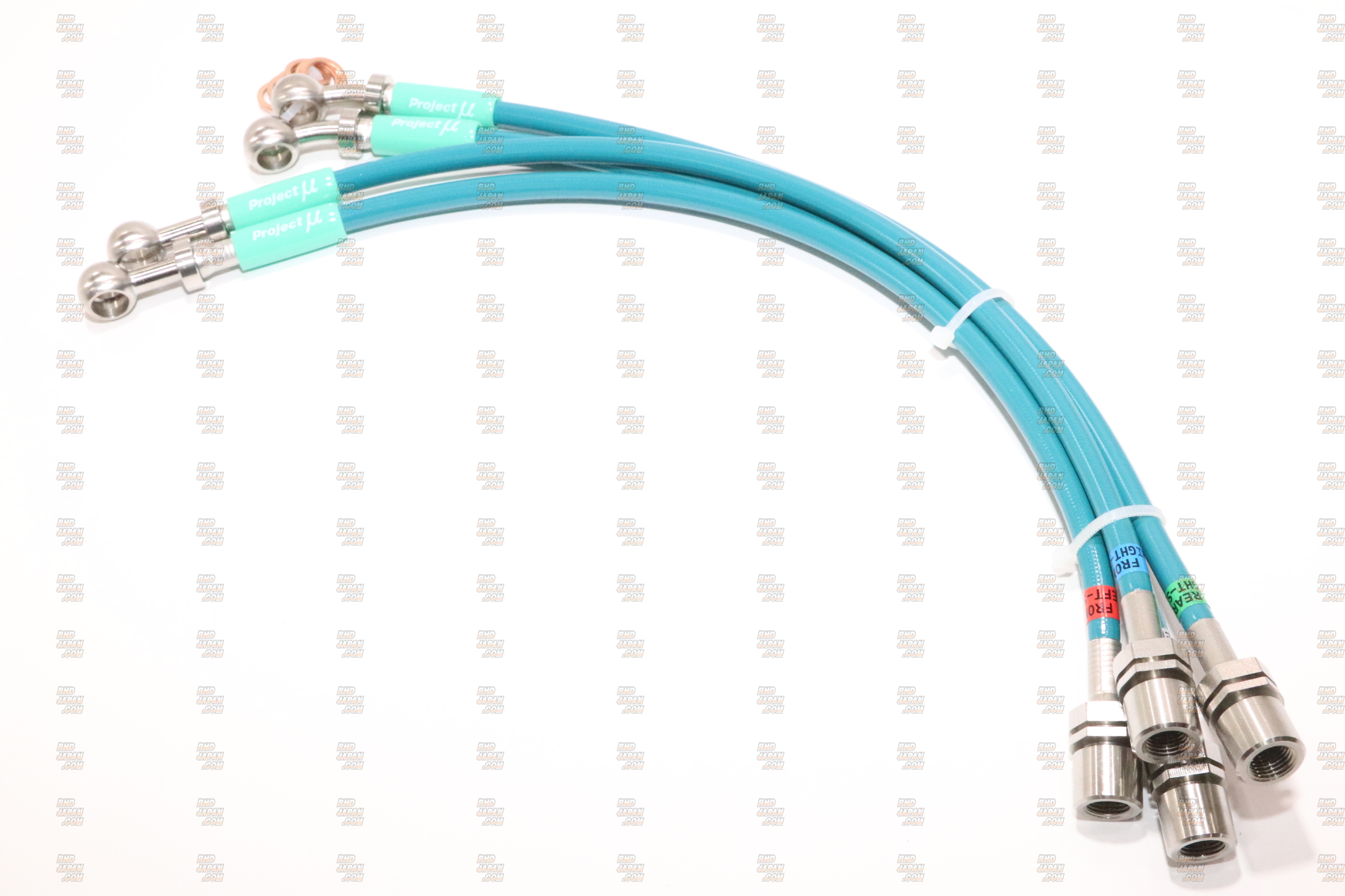 Project Mu Teflon Brake Lines Stainless Fittings Green - GX100