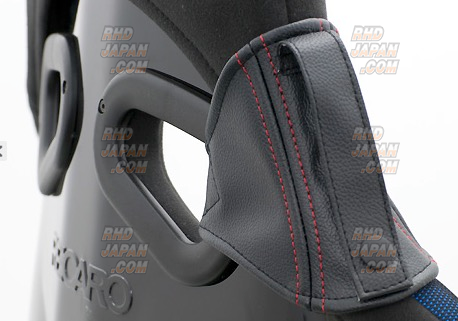 JADE RECARO Seat Belt Guide Cover – JSG-003 Black With Red Stitch, Made In Japan