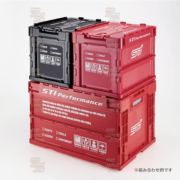 STI Folding Container Box - Cherry Red Small 20L - RHDJapan