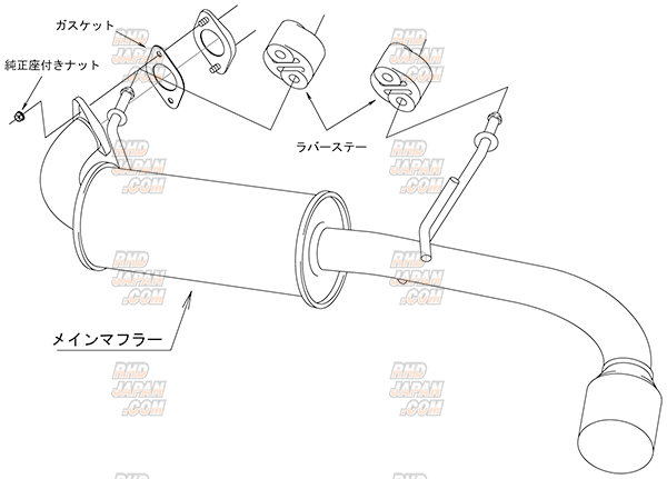 HKS Legal Muffler Exhaust System - Jimny JB64W JB74W to 12/18