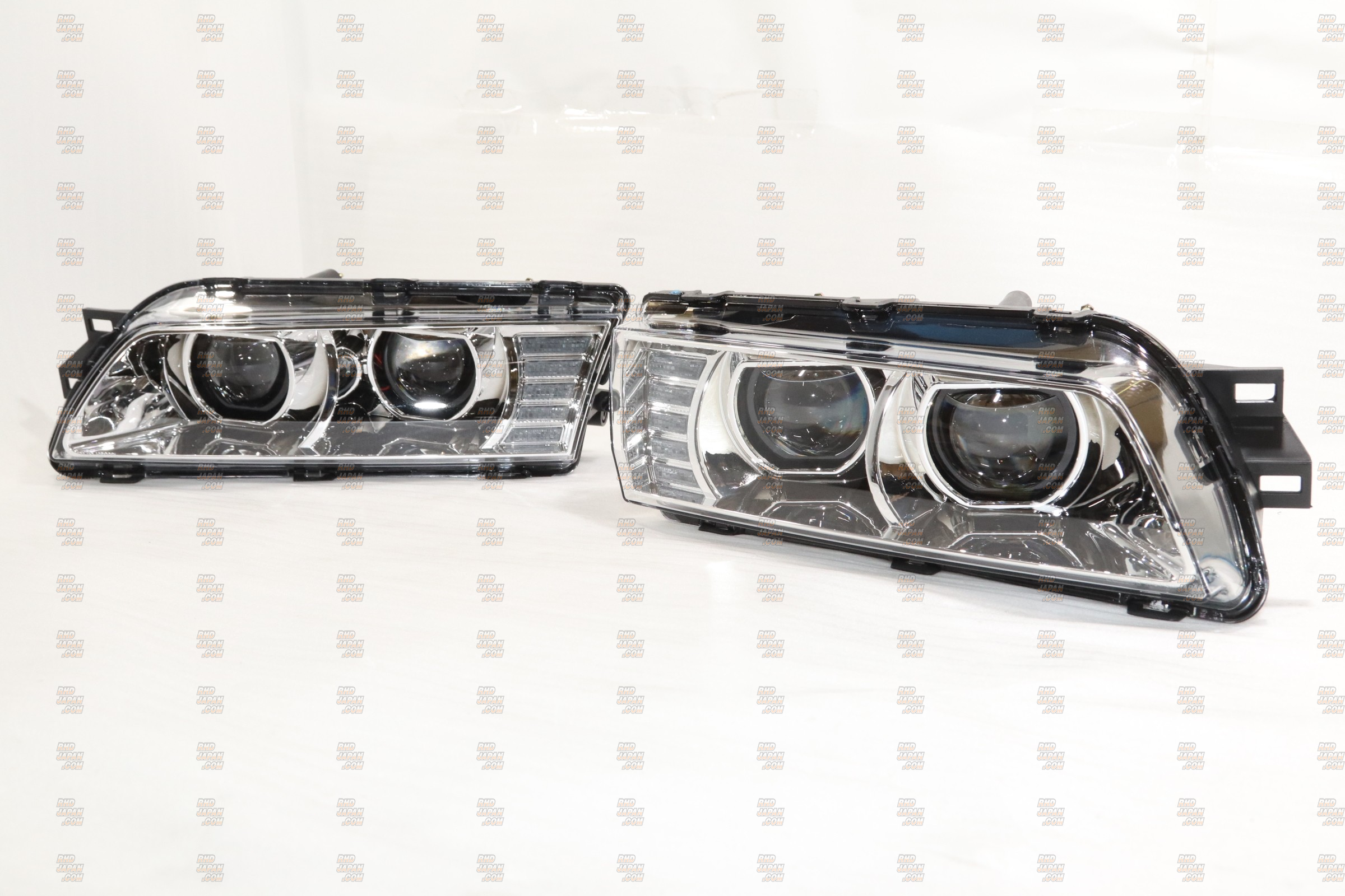 78 Works Full LED Headlight Set Chrome - HCR32 BNR32 HR32 - RHDJapan