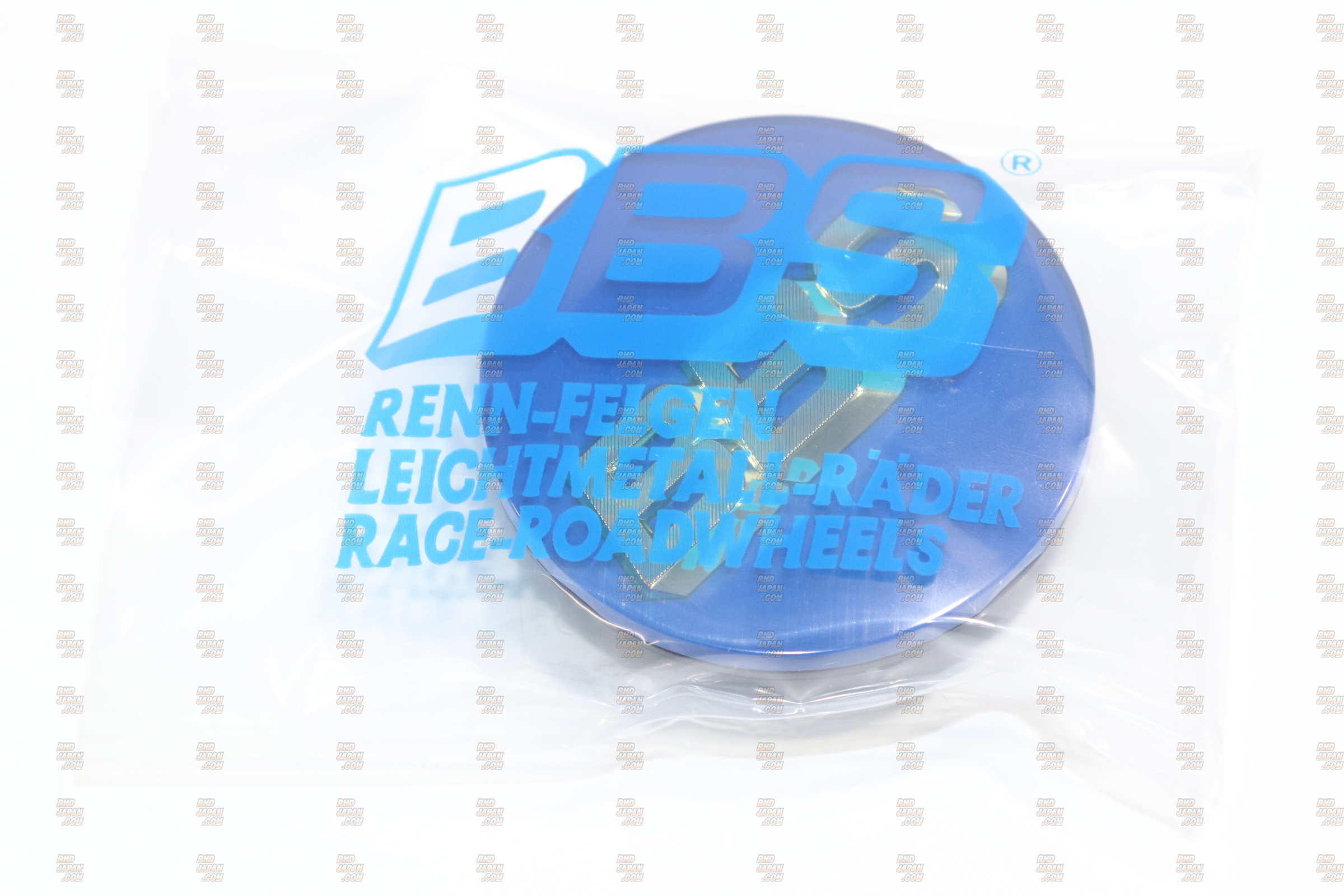 BBS Japan Wheel Center Cap Emblem - Blue 70mm with Ring - RHDJapan