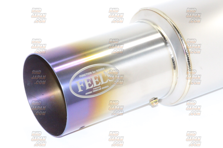 Feel's Sports Muffler Single Cat-Back Exhaust Half Titanium - DC2
