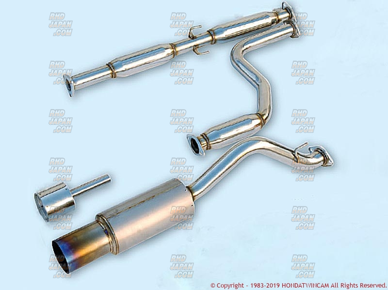 Feel's Sports Muffler Single Cat-Back Exhaust Half Titanium - DC2