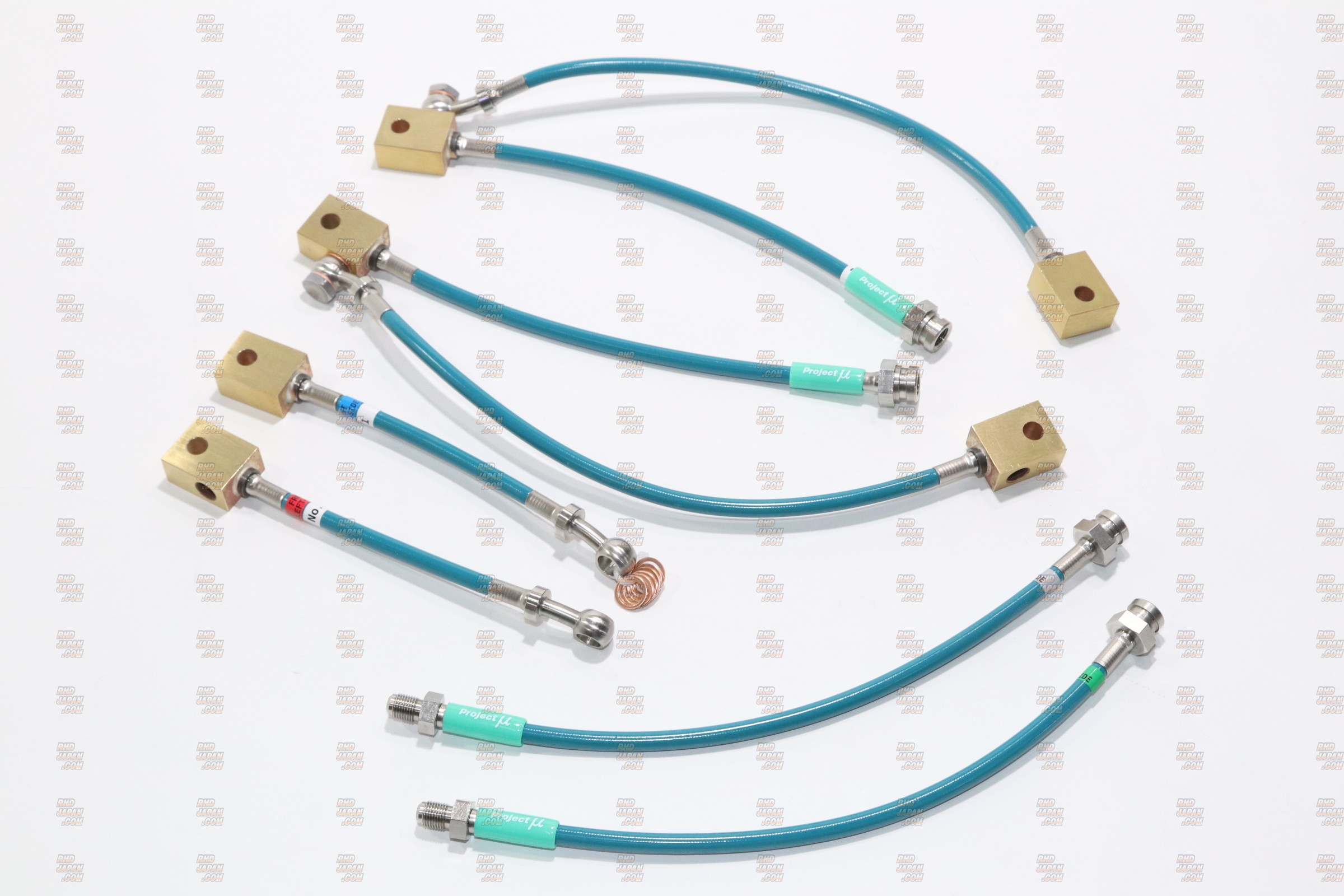 Project Mu Teflon Brake Line Stainless Fittings Green - GD1 GD2