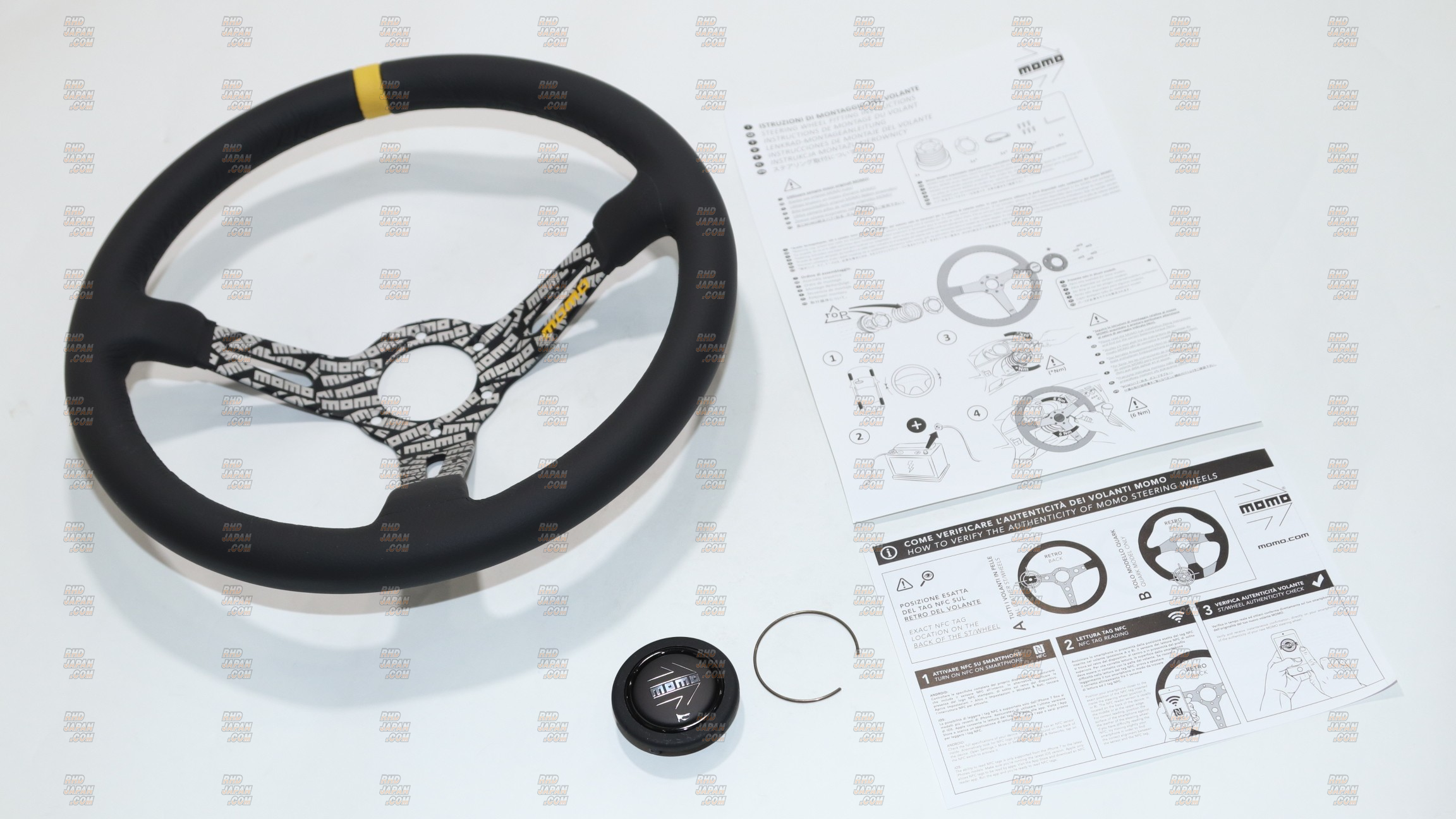 MOMO Steering Wheel - Ultra Japan Black Leather - RHDJapan