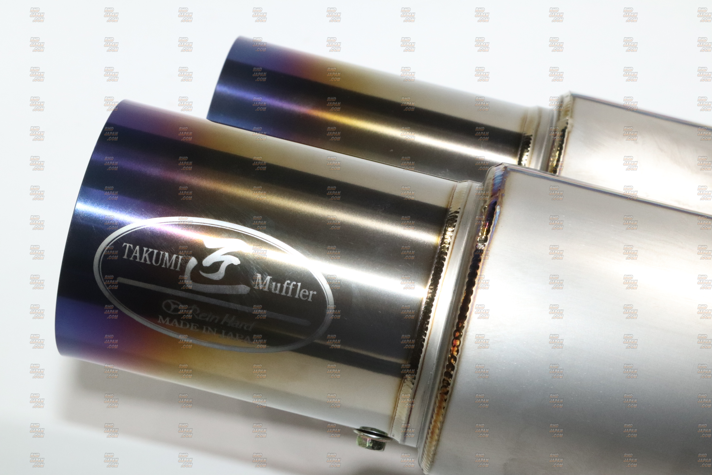 Reinhard #3 Cannonball Dual Muffler Exhaust System Semi-Titanium 