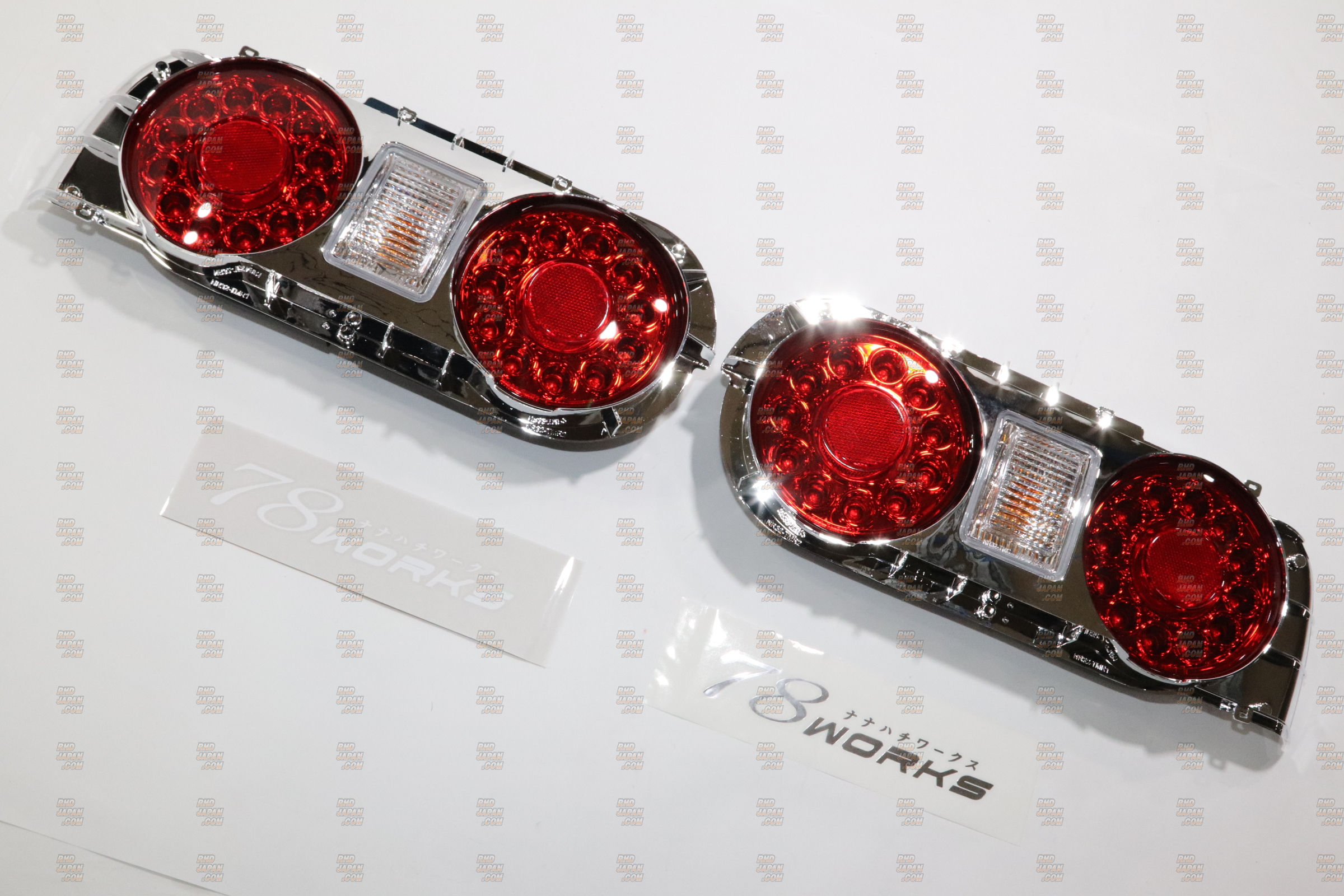 78 Works Vulcan LED Tail Lamp Set Red Clear - HCR32 BNR32 HR32