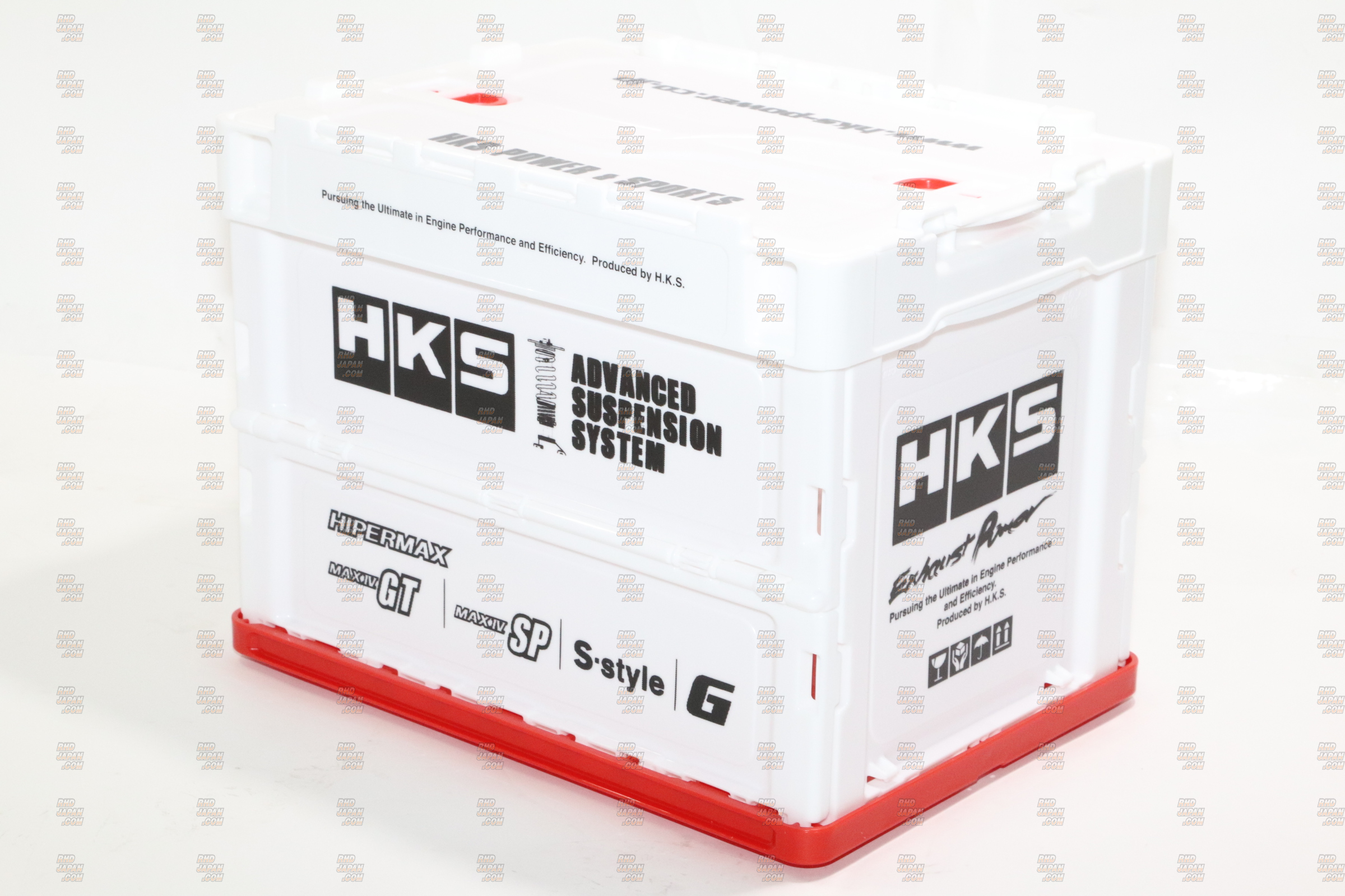 HKS Exhaust Technology Folding Container Box - White Small 20L - RHDJapan