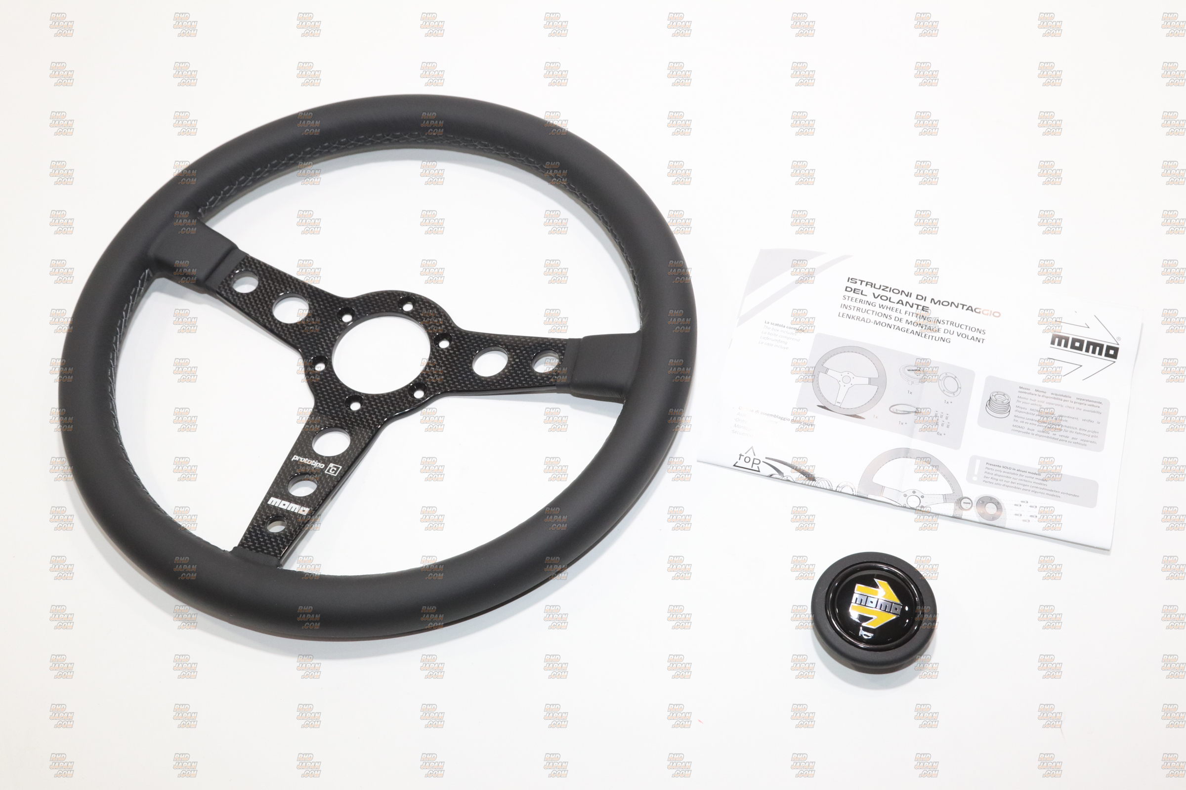MOMO Prototipo 6C Steering Wheel 350mm - Carbon Fiber - RHDJapan