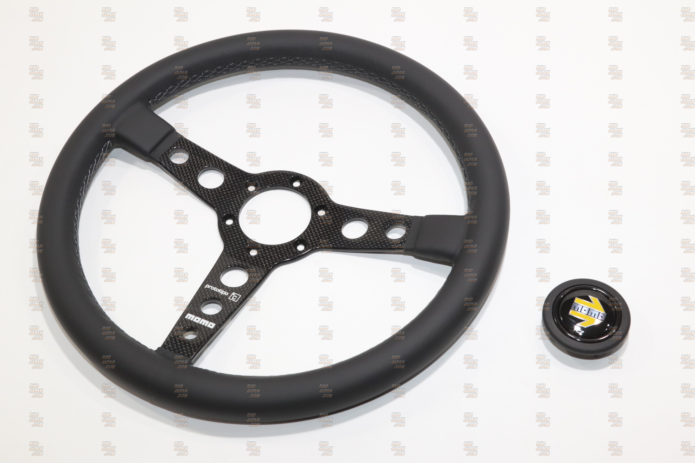 MOMO Prototipo 6C Steering Wheel 350mm - Carbon Fiber - RHDJapan