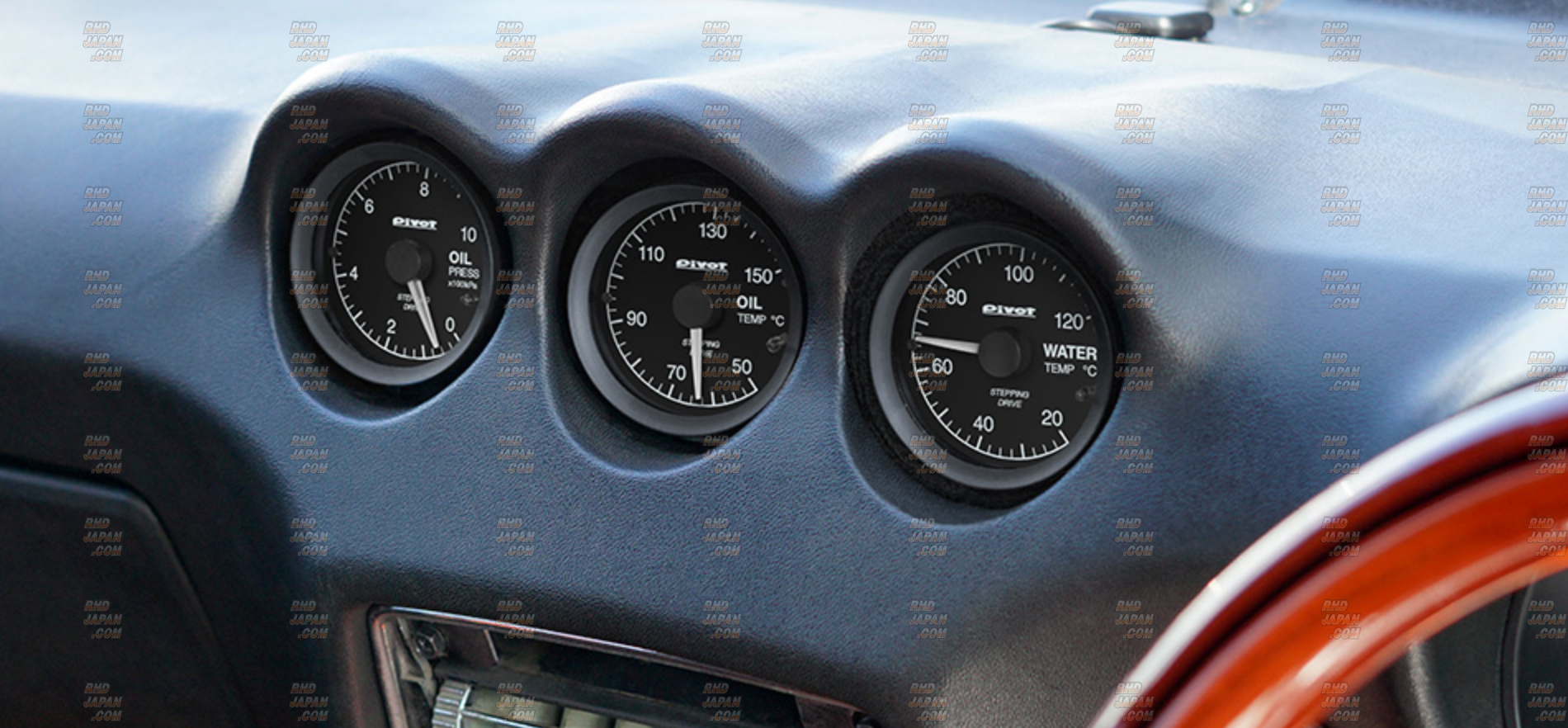 Pivot GT Gauge 60 Water Temperature Meter - Sensor Type - RHDJapan
