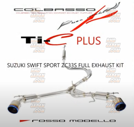 Rosso Modello Colbasso Ti-C Muffler Full Exhaust System Blue Tail 