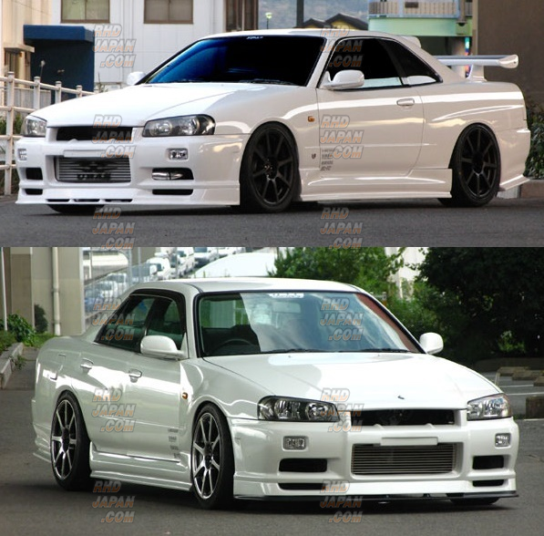 er34 uras typegt フロントバンパー 引き取り限定 URAS Front Bumper Type-R - Skyline R34 4-Door - RHDJapan