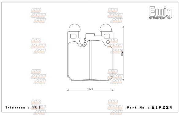 Endless Ewig Rear Brake Pads Circuit Compound CC38 (ME22) - BMW 1 Series F20 2 Series F22 F87 3 Series E36 F30 F31 4 Series F82