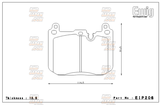 Endless Ewig Front Brake Pads CC-Rg - BMW F20 F22 F30 F31 F34 M Sports / Performance / BMW Performance Caliper