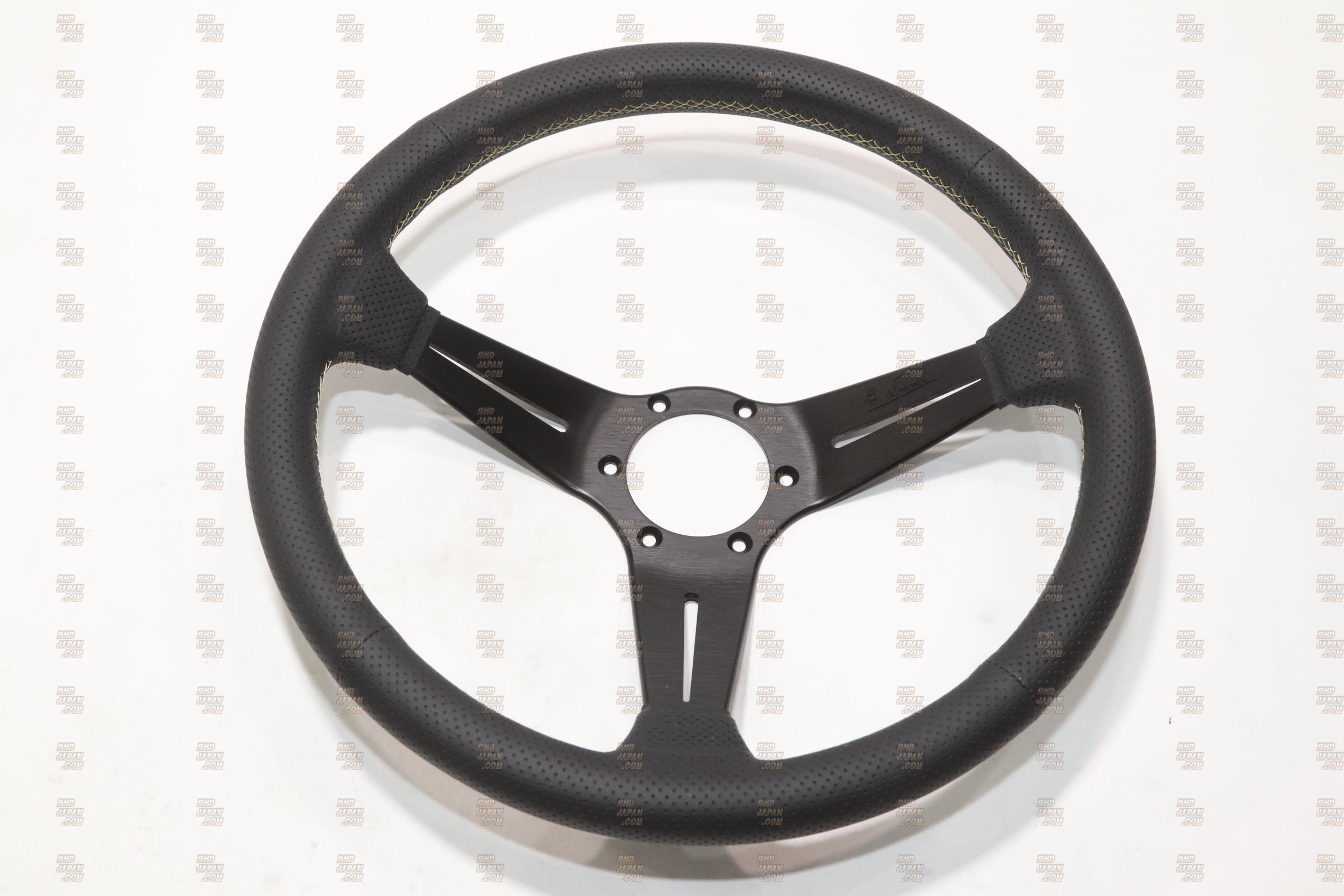 NARDI Steering Wheel Deep Cone Punched Leather Sports Rally 350mm